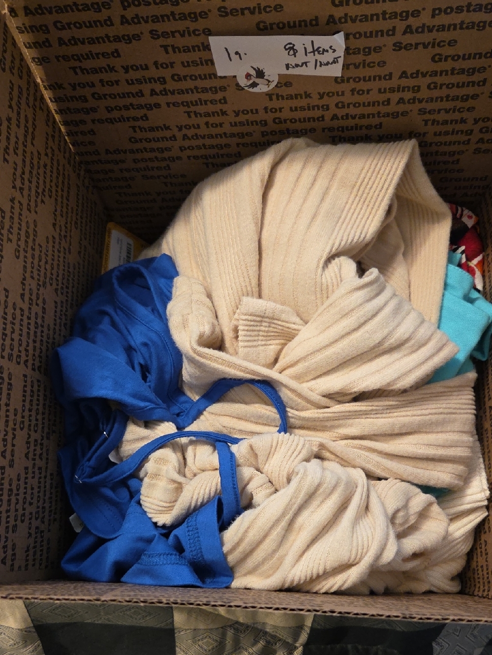 Womens Box Of 8 Items, Size Lg. NWT,  NWOT Tops & Bottoms